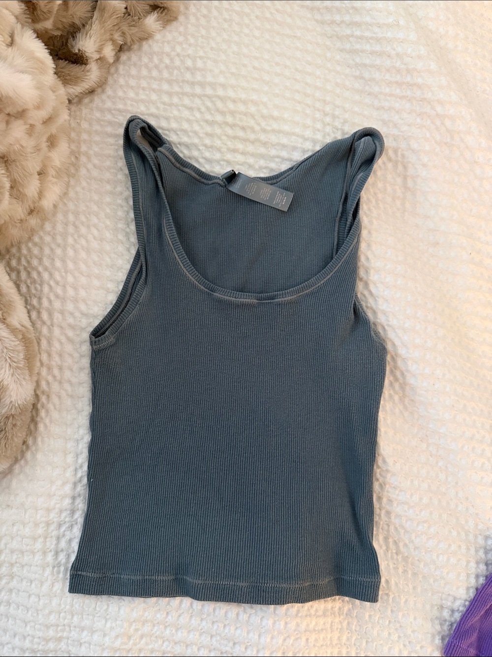 SKIMS Ribbed Tank Top - Slate Blue